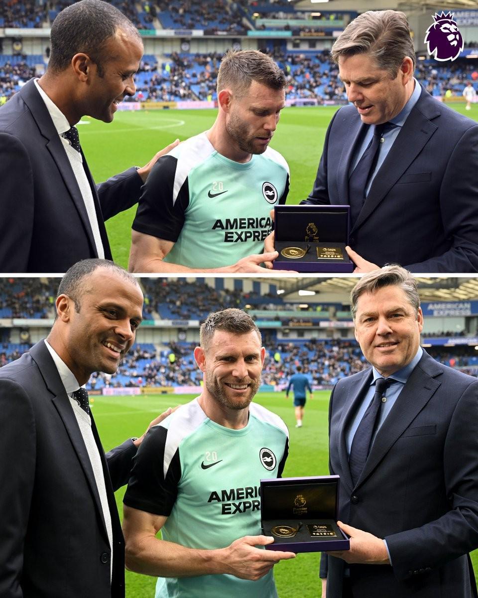 开云体育官方网-致敬传奇，英超官方在本轮赛前为英超历史出场王米尔纳颁奖